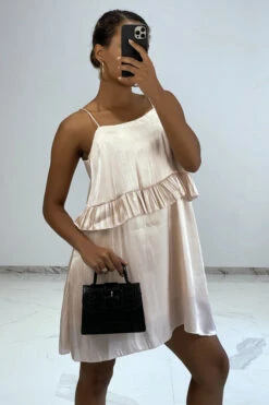 Petite Robe Fluide Satinée Robe Poudrée