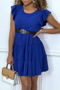 Robe Royale Froncée à Volant Et Coupe évasée -Féminité Couture robe royale froncee a volant et coupe evasee 2