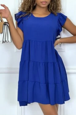 Robe Royale Froncée à Volant Et Coupe évasée -Féminité Couture robe royale froncee a volant et coupe evasee 5